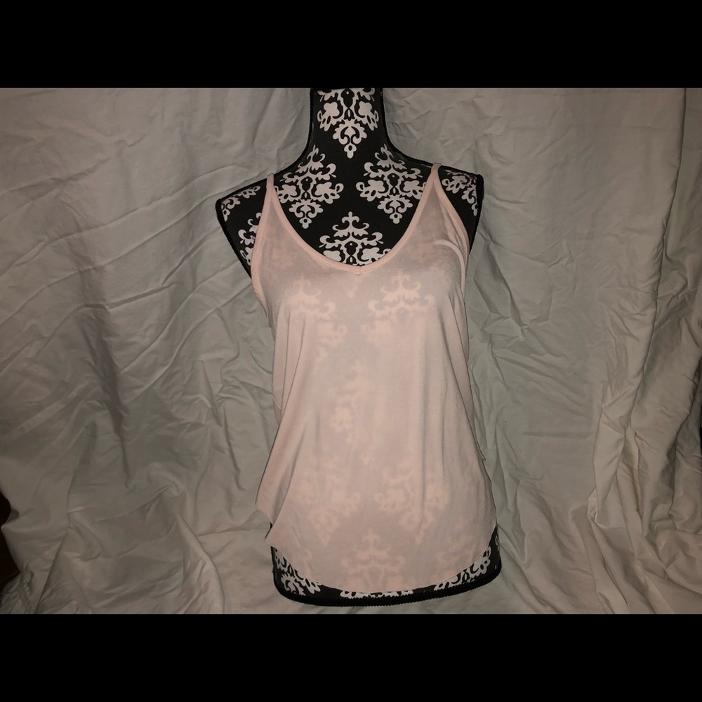 Sheer Baby Pink Tank Top